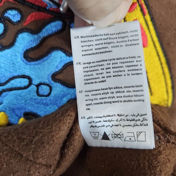 Hoodshark‎ Hoodie Men's Brown Size XL Patches Embroidered Streetwear Rap Hip Hop - Picture 9 of 16